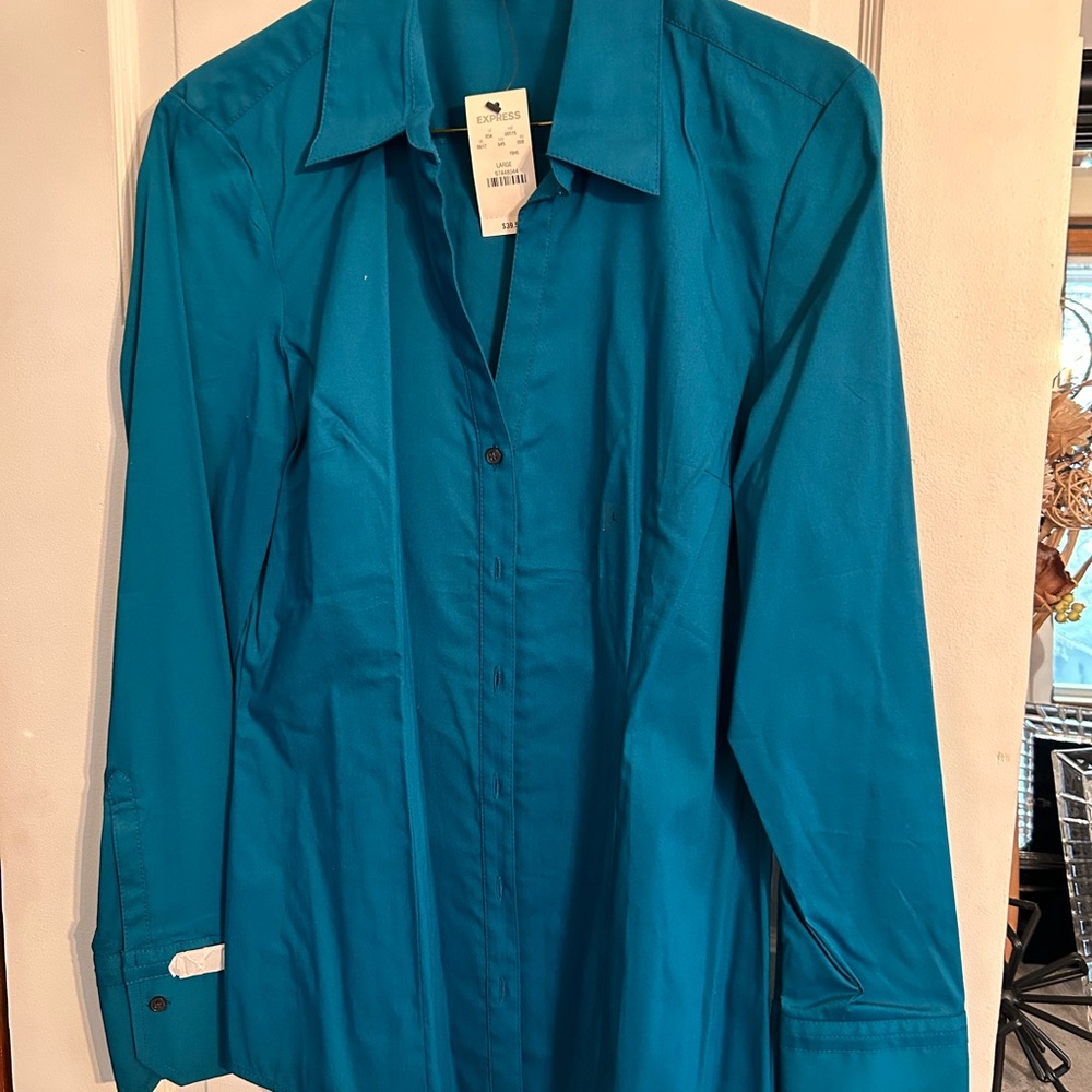 Express design studio button up size large NWT